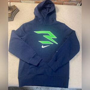 Nike Kids Size Medium Navy Blue and Green Sweatshirt